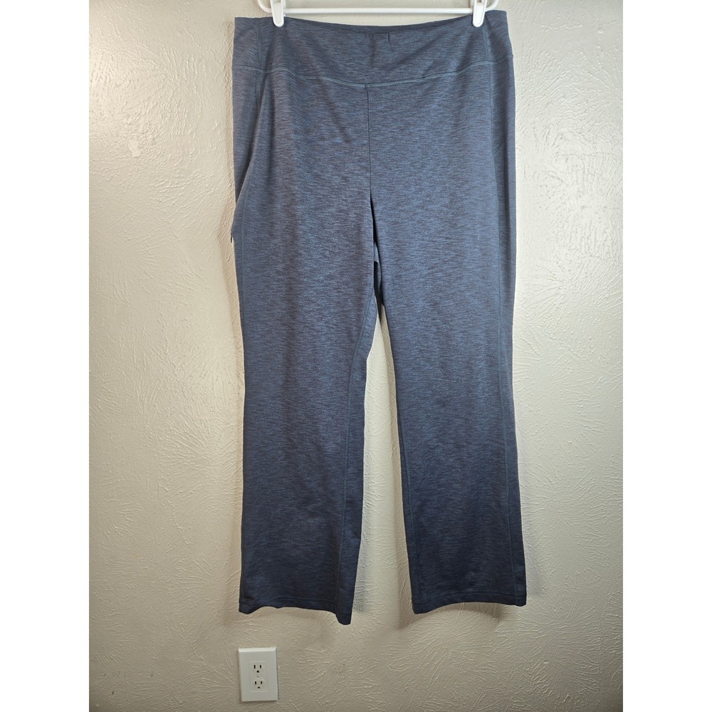 Duluth Trading Co. Bootcut Pants XL Blue Stretchy Relaxed Fit Athleisure Pull On